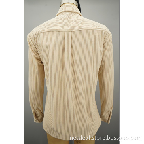 Elegant 6w corduroy single-breasted shirt